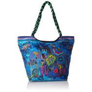 Laurel Burch Scoop Tote Zipper Top, 19-Inch by 5-Inch by 14-Inch, Canine Family