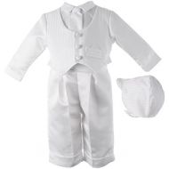 Lauren Madison Baby boy Christening Baptism Infant Satin Vest Set with Pant
