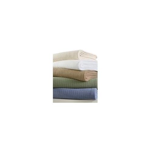 RALPH LAUREN Ralph Lauren Classic Premium Cotton Blanket 90 x 90, Ivory, FullQueen