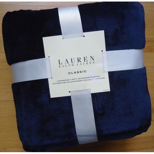  Lauren by Ralph Lauren Lauren Ralph Lauren Navy Micromink King Blanket