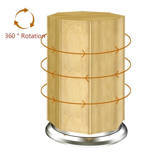  Lausatek Knife block, Knife Rack/Holder Without Knives, Bamboo Magnetic 360°Rotating Knife Block with Aluminum Alloy Base and Non-slip Feet, Luxury Gift, Deliver Knife Fast, Never Fall Off