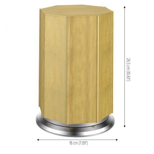  Lausatek Knife block, Knife Rack/Holder Without Knives, Bamboo Magnetic 360°Rotating Knife Block with Aluminum Alloy Base and Non-slip Feet, Luxury Gift, Deliver Knife Fast, Never Fall Off