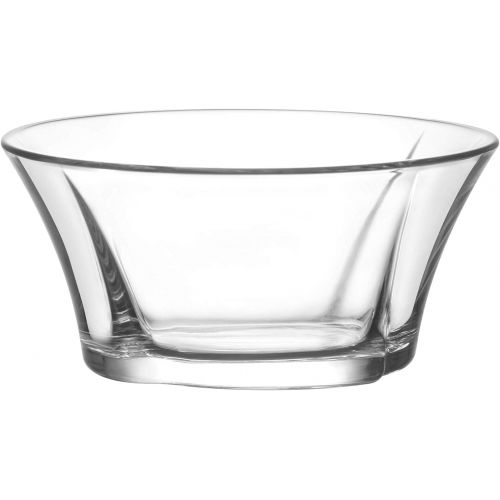  LAV Glass Dessert & Snack Bowls Set 6-Piece, 10 oz Clear Glass Bowls for Desserts & Ice Cream & Snacks & Puddings & Dips and Side Dishes, Lead-Free Glass Cups with Modern Elegant D