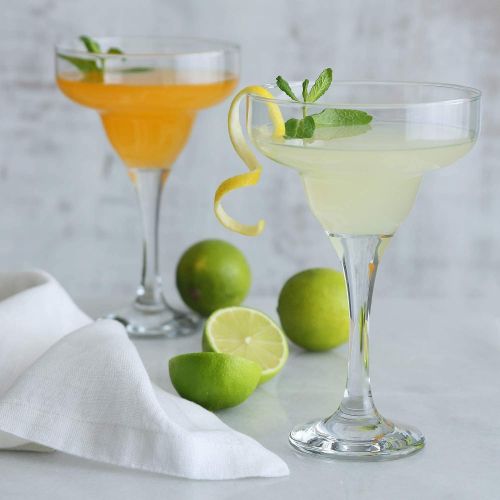  [아마존베스트]LAV Margarita Glasses 6-Piece, 10.25 Oz Cocktail Glass Set for Daiquiri & Frozen Drinks and Martini, Clear Lead-Free Elegant Party Drinking Glasses, Classic Design