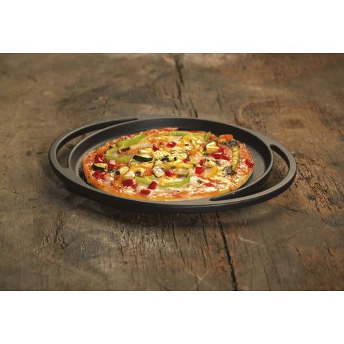  Lava Cookware Lava ECO Enameled Cast-Iron 11-1/2 inch Multi-Purpose Pizza /Crepe/Pancake Pan, Slate Black