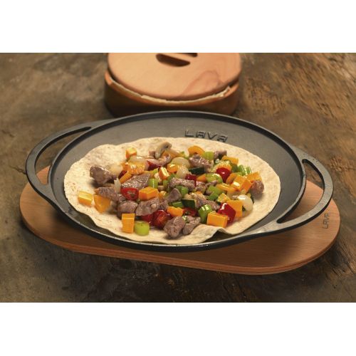  Lava Cookware Lava ECO Enameled Cast-Iron 11-1/2 inch Multi-Purpose Pizza /Crepe/Pancake Pan, Slate Black