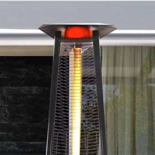  Lava Heat Italia - AMAZON-140 - KD Patio Heater - Hammered Black Finish - Propane Configuration