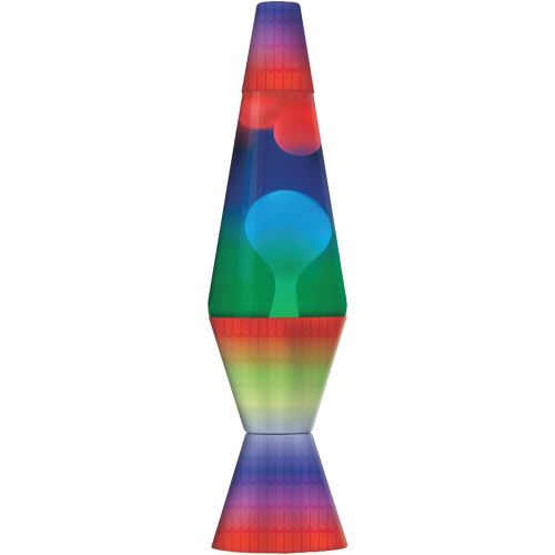  Lava the Original 14.5-Inch Colormax Lamp with Rainbow Decal Base