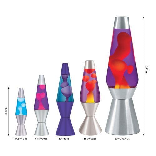  Lava the Original 14.5-Inch Colormax Lamp with Rainbow Decal Base