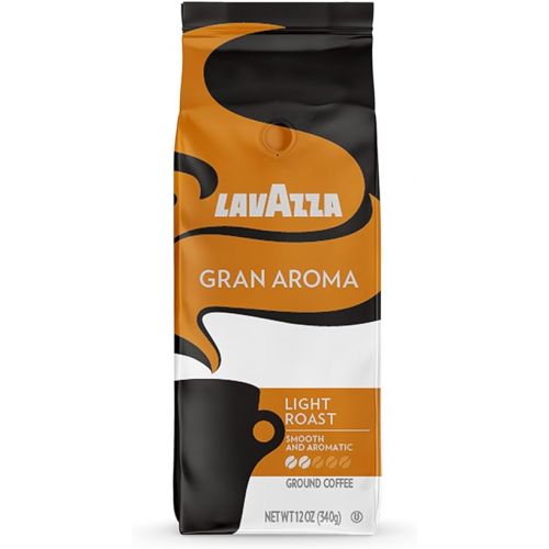  Lavazza Gran Aroma Ground Coffee Blend, Light Roast, 12-Ounce Bags (Pack of 6), Value Pack, Rich Flavor with Notes of Dried Fruit - Packaging May Vary