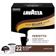 Lavazza Perfetto Single-Serve Coffee K-Cup® Pods for Keurig® Brewer, 22 Count, Full-bodied dark roast with bold, dark flavor and notes of caramel, 100% Arabica