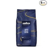 Lavazza Super Crema Whole Bean Coffee Blend, 2.2 Pound (Pack of 6) , Value Pack, Mild and creamy medium espresso roast with notes of hazelnut and brown sugar