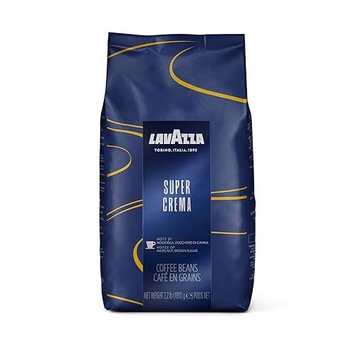  Lavazza Super Crema and Lavazza Top Class Whole Bean Coffee Blend Bundle (2 bags, 2.2 lbs each)