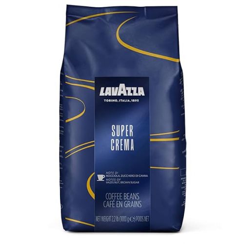  Lavazza Super Crema and Lavazza Top Class Whole Bean Coffee Blend Bundle (2 bags, 2.2 lbs each)