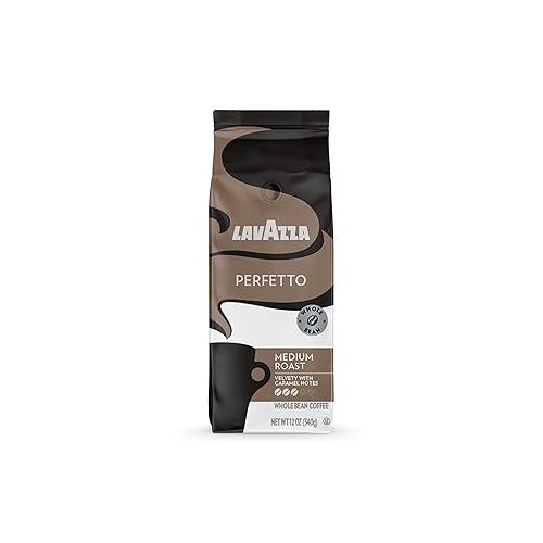  Lavazza Perfetto Whole Bean Coffee Blend Dark Roast , 12 Ounce 100% Arabica, Full-bodied dark roast with bold, dark flavor and notes of caramel