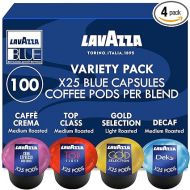 Lavazza Blue Capsules Coffee Pods, Best Value Variety Pack - Top Class, Gold Collection, Decaf Dek and Gran Espresso for Lavazza LB Machines (all types), 25 Each 100-Count