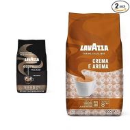 Lavazza Espresso Italiano Whole Bean Coffee Blend, Medium Roast, 2.2 Pound Bag (Packaging may vary) & Crema E Aroma Whole Bean Coffee Blend, Medium Roast, 2.2-Pound Bag