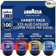 Lavazza Blue Capsules Coffee Pods, Best Value Variety Pack - Decaf Dek, Gran Espresso, Top Class, Gold for for Lavazza LB Machines (all types), 100-Count