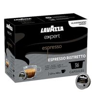 Lavazza Expert Espresso Ristretto Coffee Capsules, Very Intense, Extra Dark Roast, Arabica, Robusta, notes of caramel, Intensity 13 out 13, Espresso, Blended and Roasted in Italy, (36 Capsules)