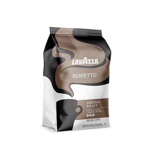  Lavazza Perfetto Ground Coffee Blend 20 Perfetto Ground Dark Roast, Perfetto Ground, Dark Roast, 100% Arabic, Value Pack, 20 Oz (Pack of 6)