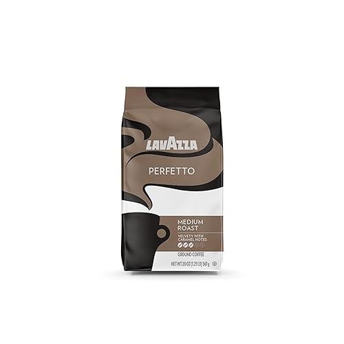  Lavazza Perfetto Ground Coffee Blend 20 Perfetto Ground Dark Roast, Perfetto Ground, Dark Roast, 100% Arabic, Value Pack, 20 Oz (Pack of 6)