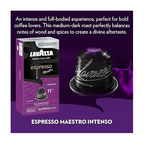  Lavazza Variety Pack Aluminum Espresso Capsules Compatible with Nespresso Original Machines Variety Pack (Pack of 60) ,Value Pack, 10 Count (Pack of 6)