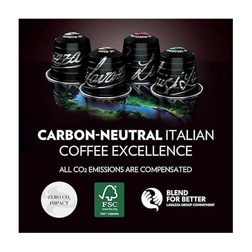  Lavazza Crema E Gusto Classico Nespresso Compatible Aluminium Coffee Capsules, Zero CO2 Impact (Pack of 10, Total 100 Pods)