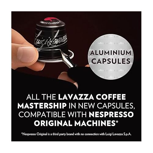  Lavazza Crema E Gusto Classico Nespresso Compatible Aluminium Coffee Capsules, Zero CO2 Impact (Pack of 10, Total 100 Pods)