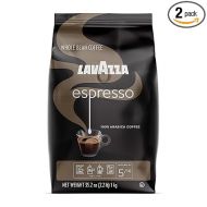 Lavazza Espresso Whole Bean Coffee Blend, Medium Roast, 2.2 Pound Bag Premium Quality Arabic (Pack of 2) - Packaging May Vary