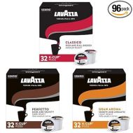 Lavazza Coffee Keurig K-Cups Pods bundle for Keurig Single-Serve Brewers, 96 Count (32 Pods x Each Flavor)