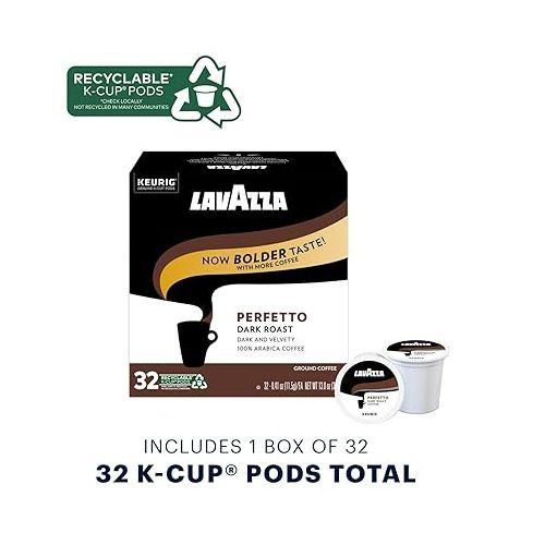 Lavazza Perfetto Single-Serve Coffee K-Cups for Keurig Brewer, 32 Count