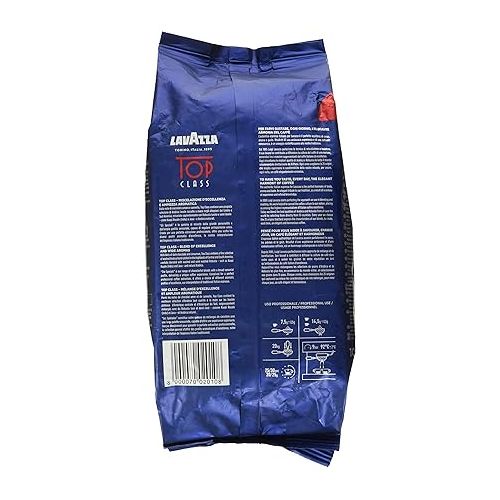  Lavazza Top Class Whole Bean Coffee Blend, Medium Espresso Roast Bag, 2.2 Pound (Pack of 1), Authentic Italian, Blended and roasted in Italy, Full bodied with smooth and balanced flavor