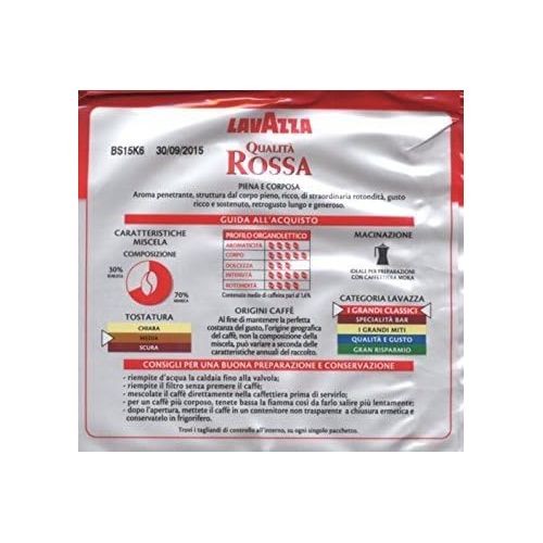  Lavazza: Qualita' Rossa 8.8-Ounce Brick (6-PACK) [ Italian Import ]