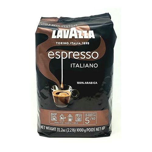  Generic Lavazza Espresso Italiano Whole Bean Coffee Bulk 3 Pack - 35.2 oz Per Bag - 105.6 oz Total - 100 Arabica Coffee