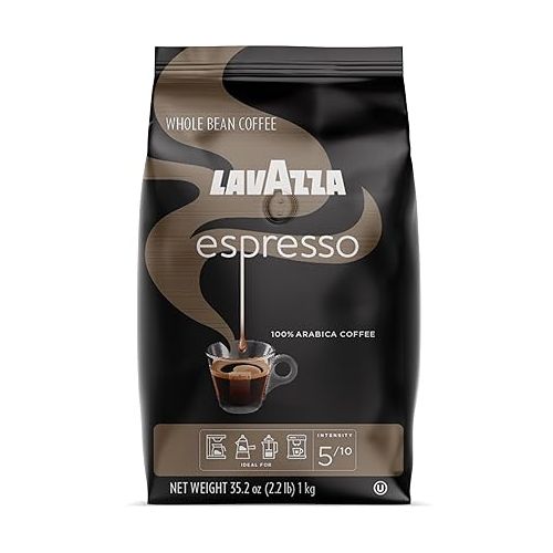  Lavazza Espresso Whole Bean Coffee 100% Arabica, Medium Roast, Pack of 3 (2.2 Pound Bag each Packaging May Vary) Premium Quality, Non GMO, 100% Arabica, Rich bodied