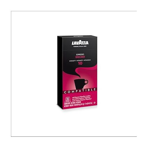  Lavazza Deciso Espresso Dark Roast Capsules Compatible with Nespresso Original Machines , 10 Count (Pack of 6)