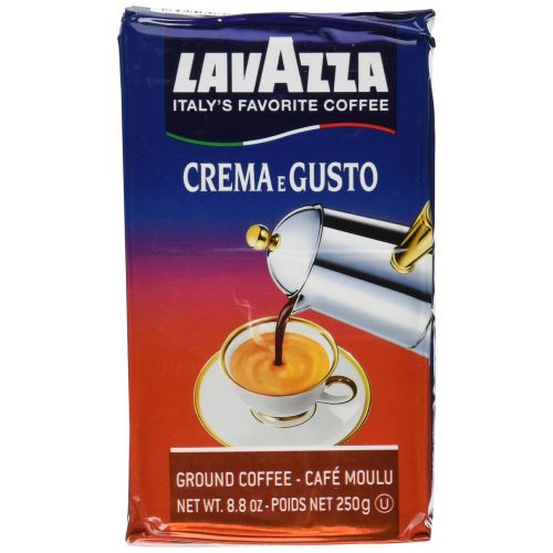  Lavazza Crema e Gusto Ground Coffee, Italian Espresso, 8.8-Ounce Brick