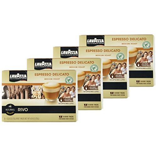  Lavazza Espresso Delicato 72 Packs for Keurig Rivo System