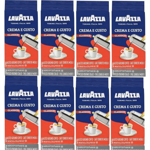  LavAzza Crema e Gusto Ground Coffee 8.80 oz (Pack of 8)