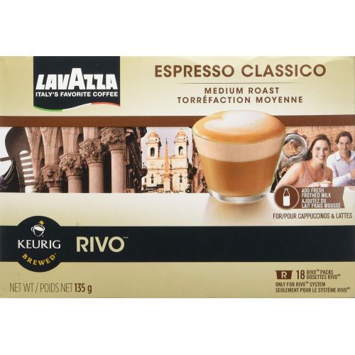  Lavazza Espresso Classico for Keurig Rivo System,2-18 packs 36-0.26oz