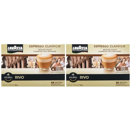  Lavazza Espresso Classico for Keurig Rivo System,2-18 packs 36-0.26oz