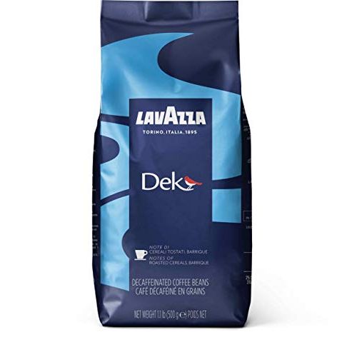  Lavazza Dek Whole Bean Coffee Blend, Decaffeinated Dark Espresso Roast, 1.1-Pound Bag , Authentic Italian, Blended and roasted in Italy, Creamy with smooth flavor and exceptional a