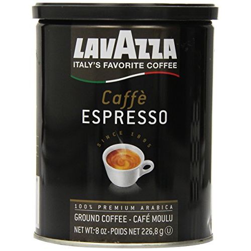  Lavazza Caffe Espresso Ground Coffee, 8-Ounce Cans (Pack of 3)