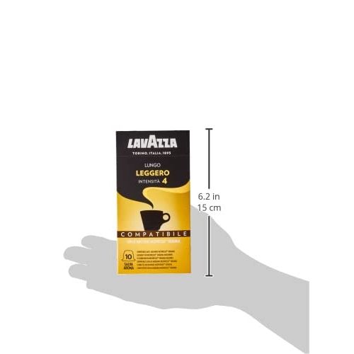  Lavazza Leggero Lungo Medium Roast Capsules Compatible with Nespresso Original* Machines (Pack of 80)