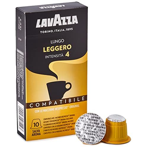  Lavazza Leggero Lungo Medium Roast Capsules Compatible with Nespresso Original* Machines (Pack of 80)