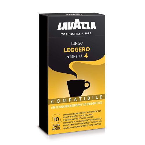  Lavazza Leggero Lungo Medium Roast Capsules Compatible with Nespresso Original* Machines (Pack of 80)