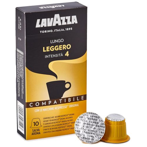  Lavazza Leggero Lungo Medium Roast Capsules Compatible with Nespresso Original* Machines (Pack of 80)