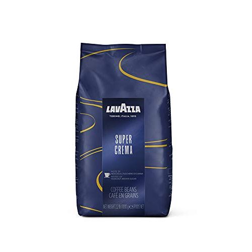  Lavazza Super Crema Whole Bean Coffee Blend, Medium Espresso Roast, 2.2 Pound (Pack of 6), Authentic Italian, Blended and roasted in Italy, Value Pack, Mild and creamy