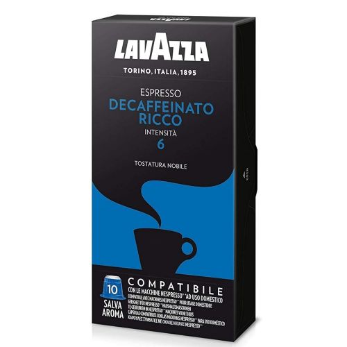  Lavazza Decaffeinato Ricco Espresso Dark Roast Capsules Compatible with Nespresso Original* Machines (Pack of 100)