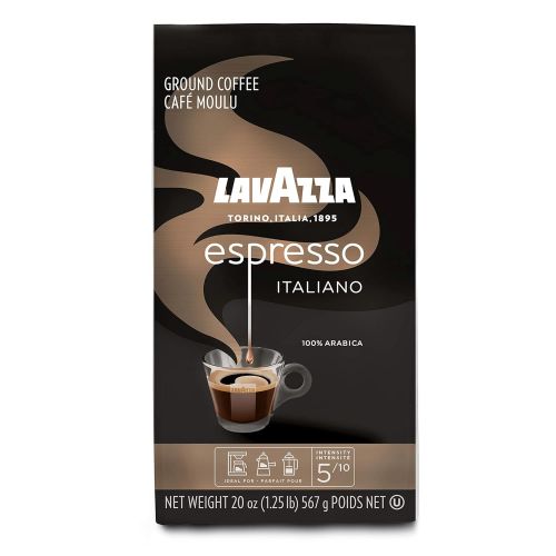  Lavazza Espresso Italiano Ground Coffee, 100% Arabica, 20 Oz Soft Bag, Espresso Italiano, 20 Oz Authentic Italian, Blended And Roated in Italy, 100% Arabica, Gluten Free